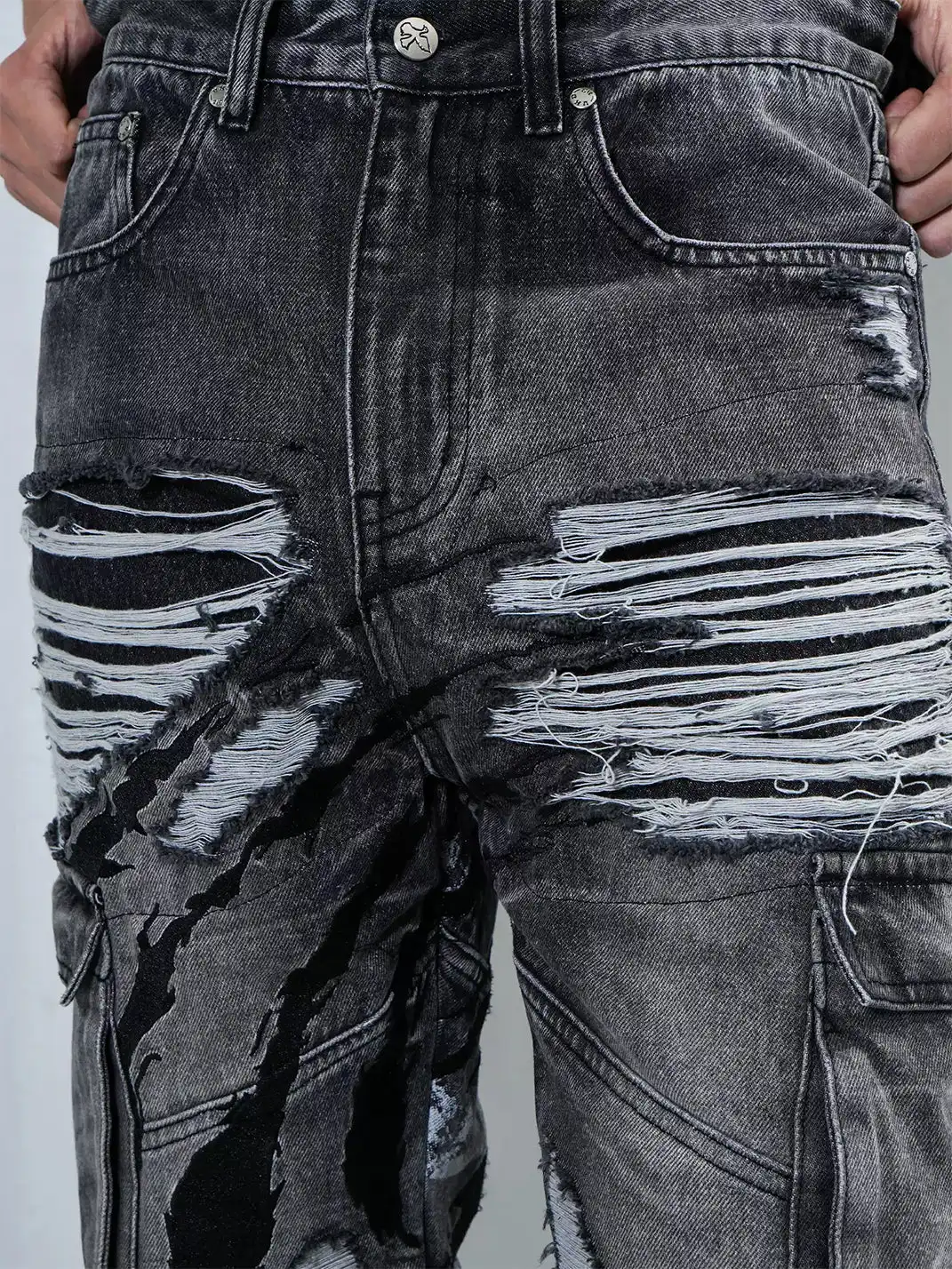 Vinkid | Heavy Distressed Ripped Jeans