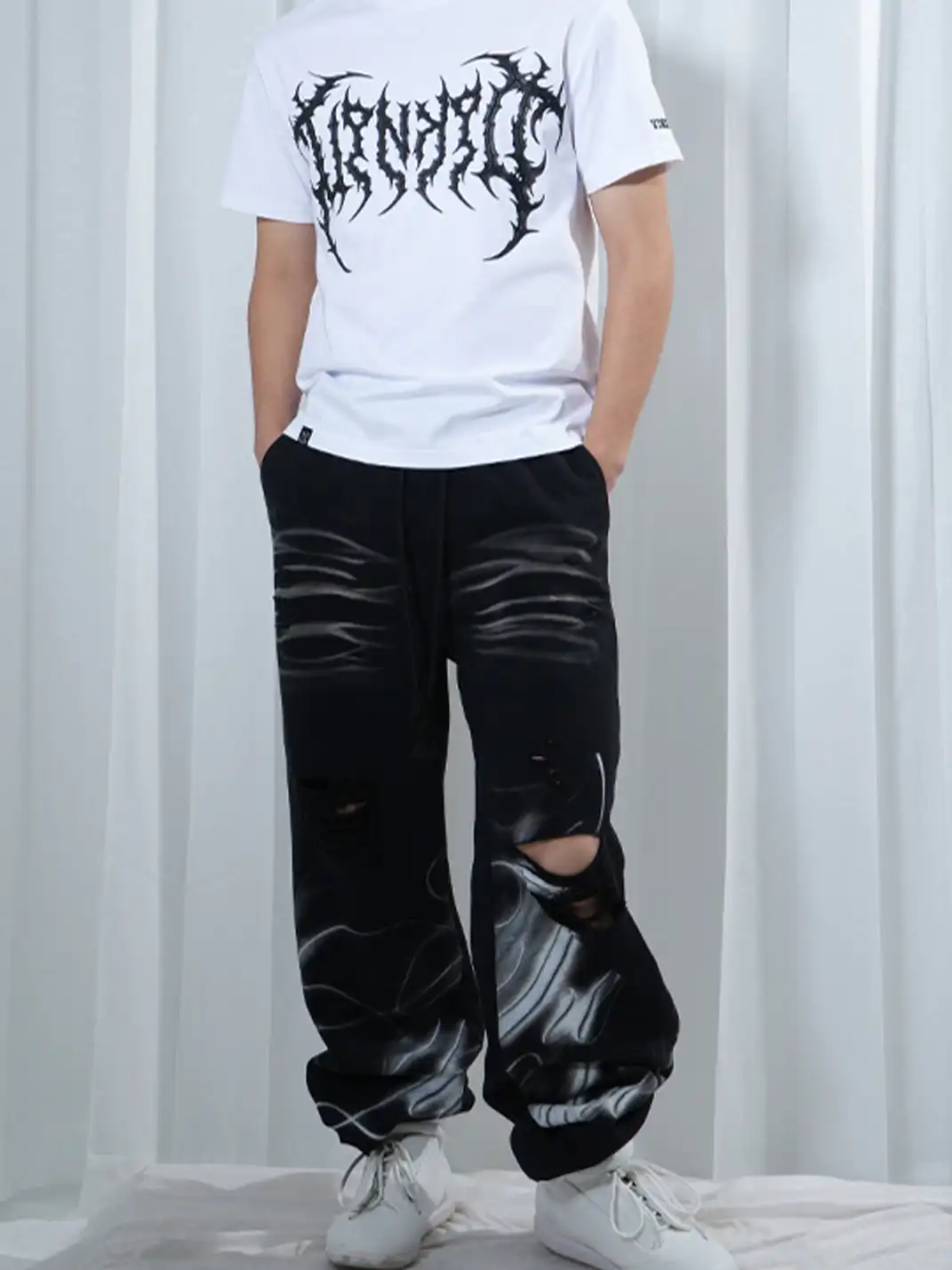 Vinkid | Wash Whisker Printed Sweatpants