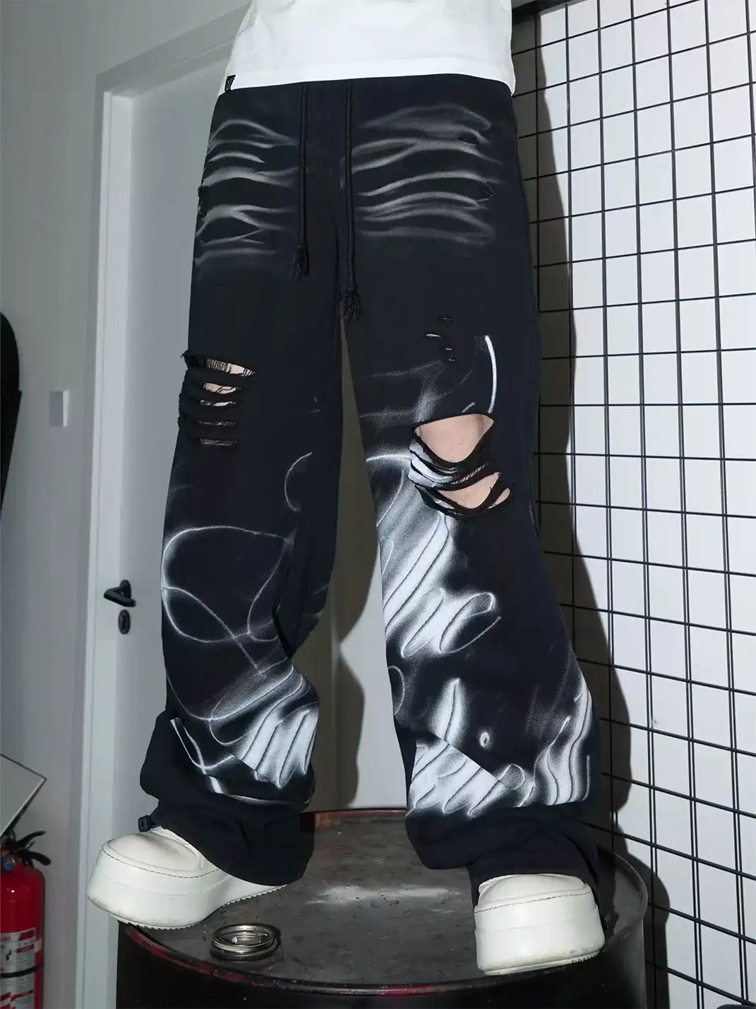 Vinkid | Wash Whisker Printed Sweatpants
