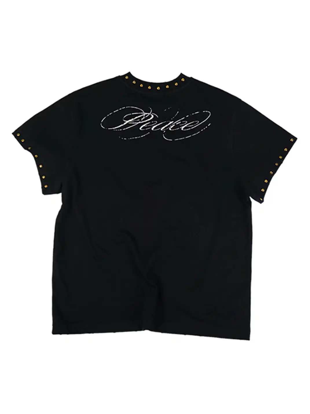 Vinkid | Four-Eye Rivet Distressed Short Sleeve Top