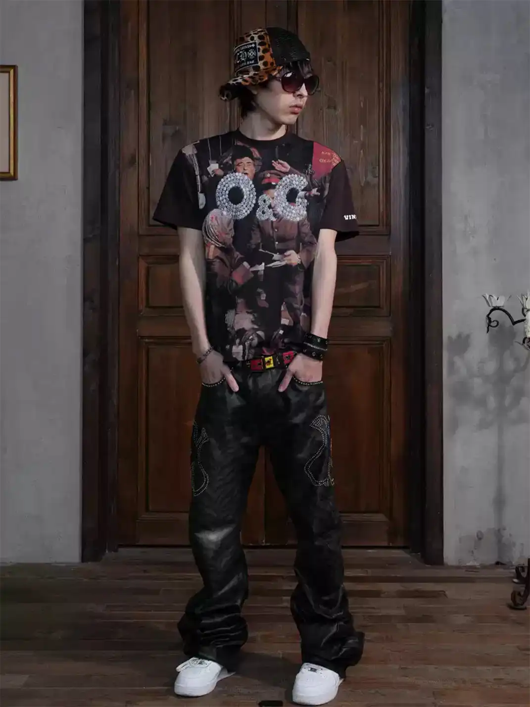 Vinkid | War Patch Faux Diamond T-Shirt