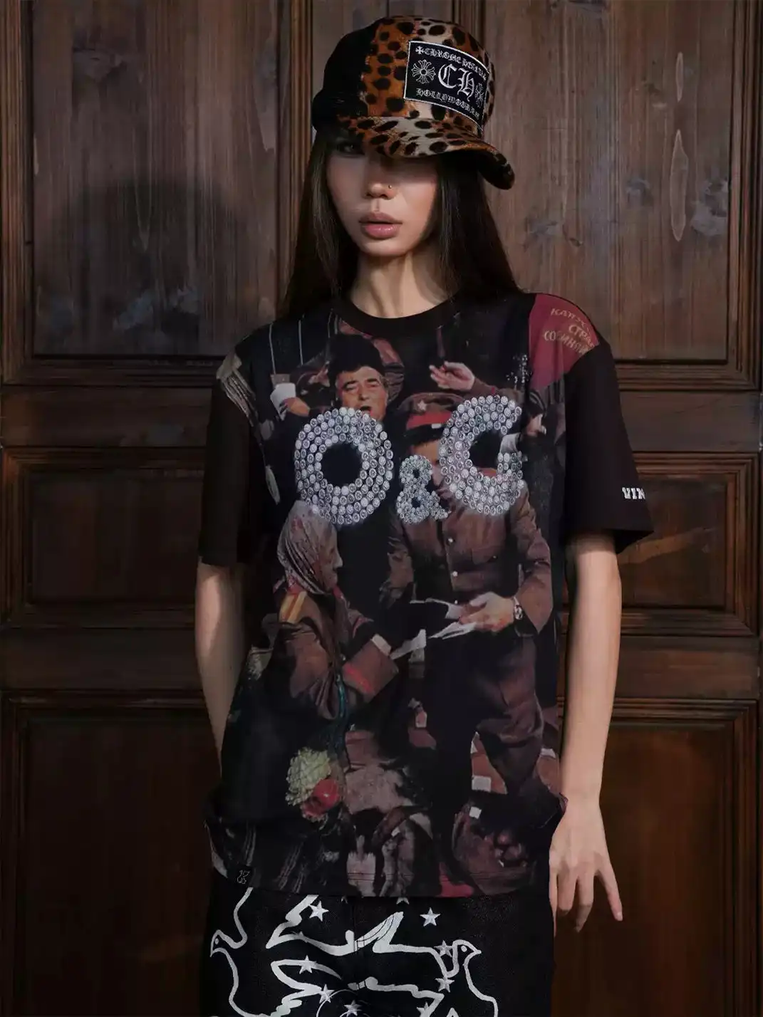 Vinkid | War Patch Faux Diamond T-Shirt