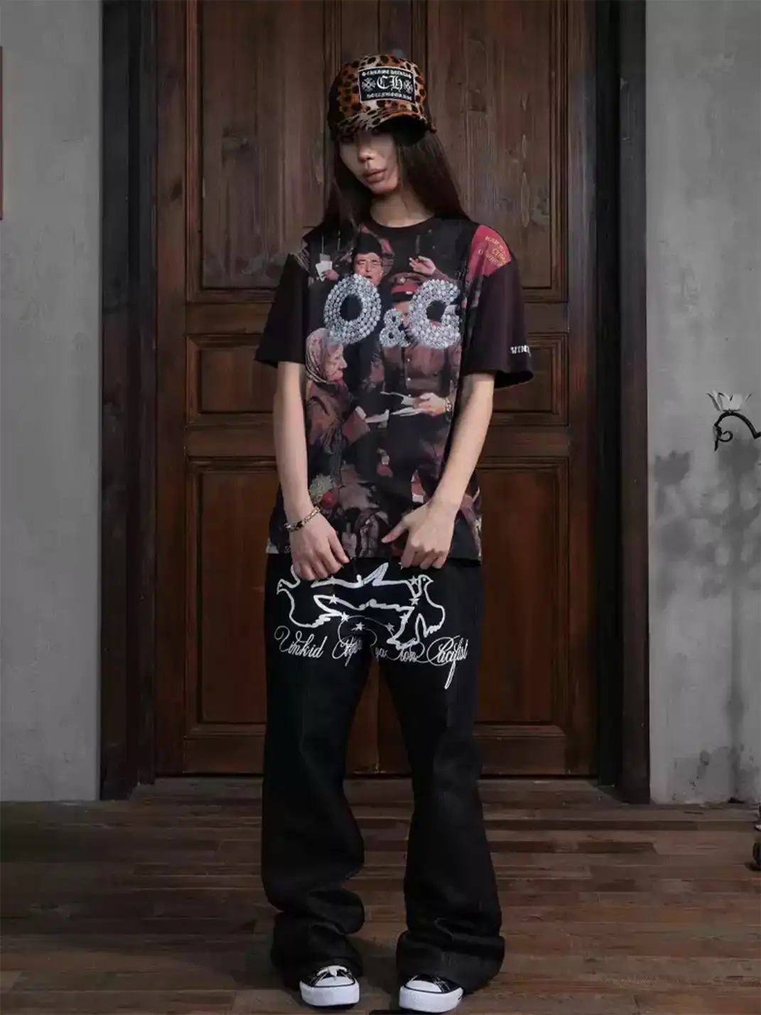 Vinkid | War Patch Faux Diamond T-Shirt