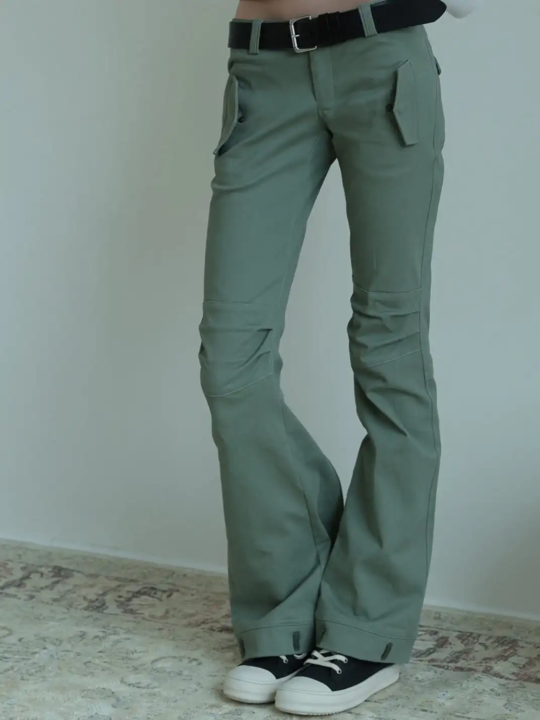 FOT | Stretchy Textured Washed Cargo Pants