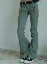 FOT | Stretchy Textured Washed Cargo Pants