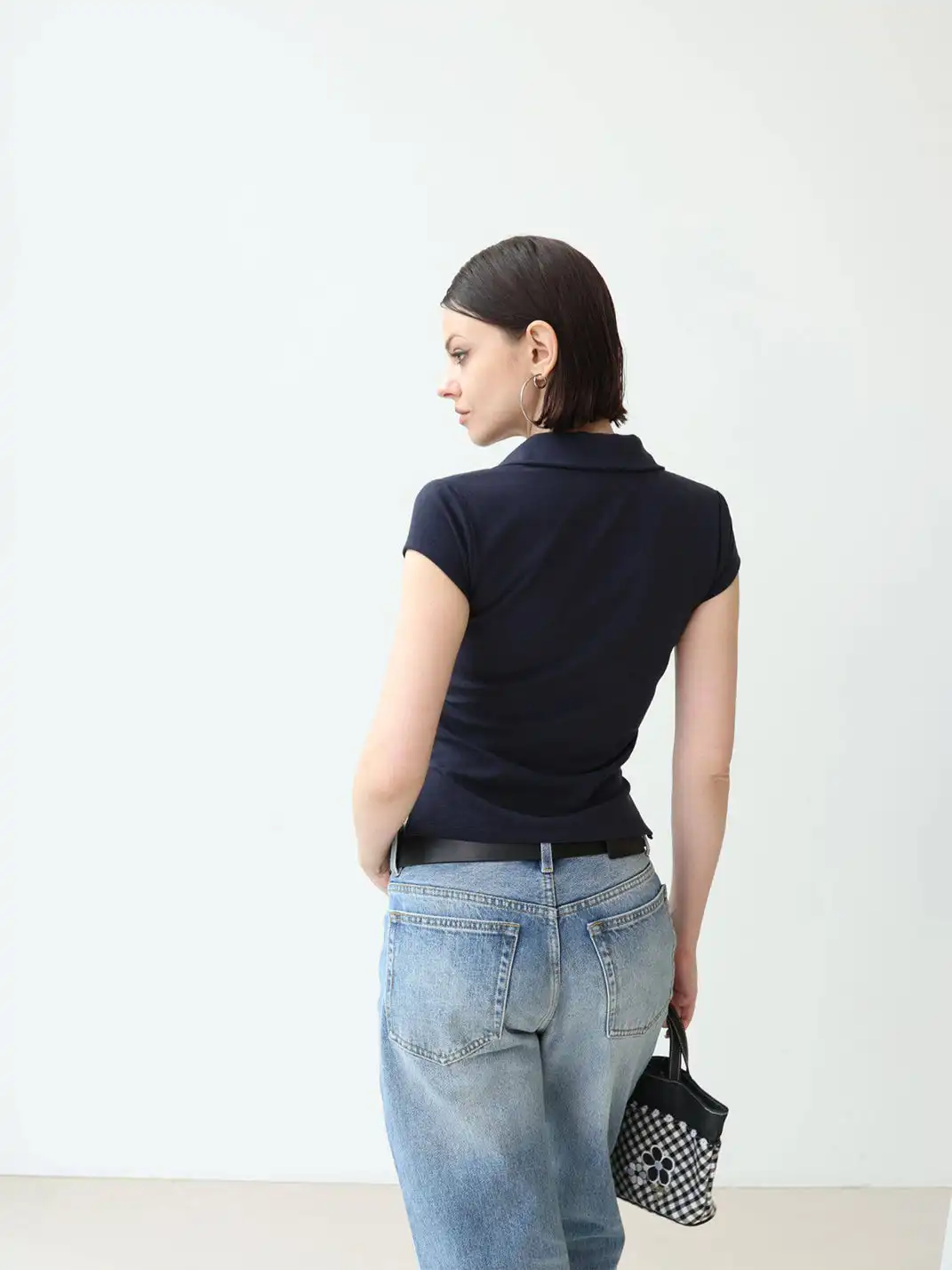 FOT | Collared Stretch V-Neck T-Shirt