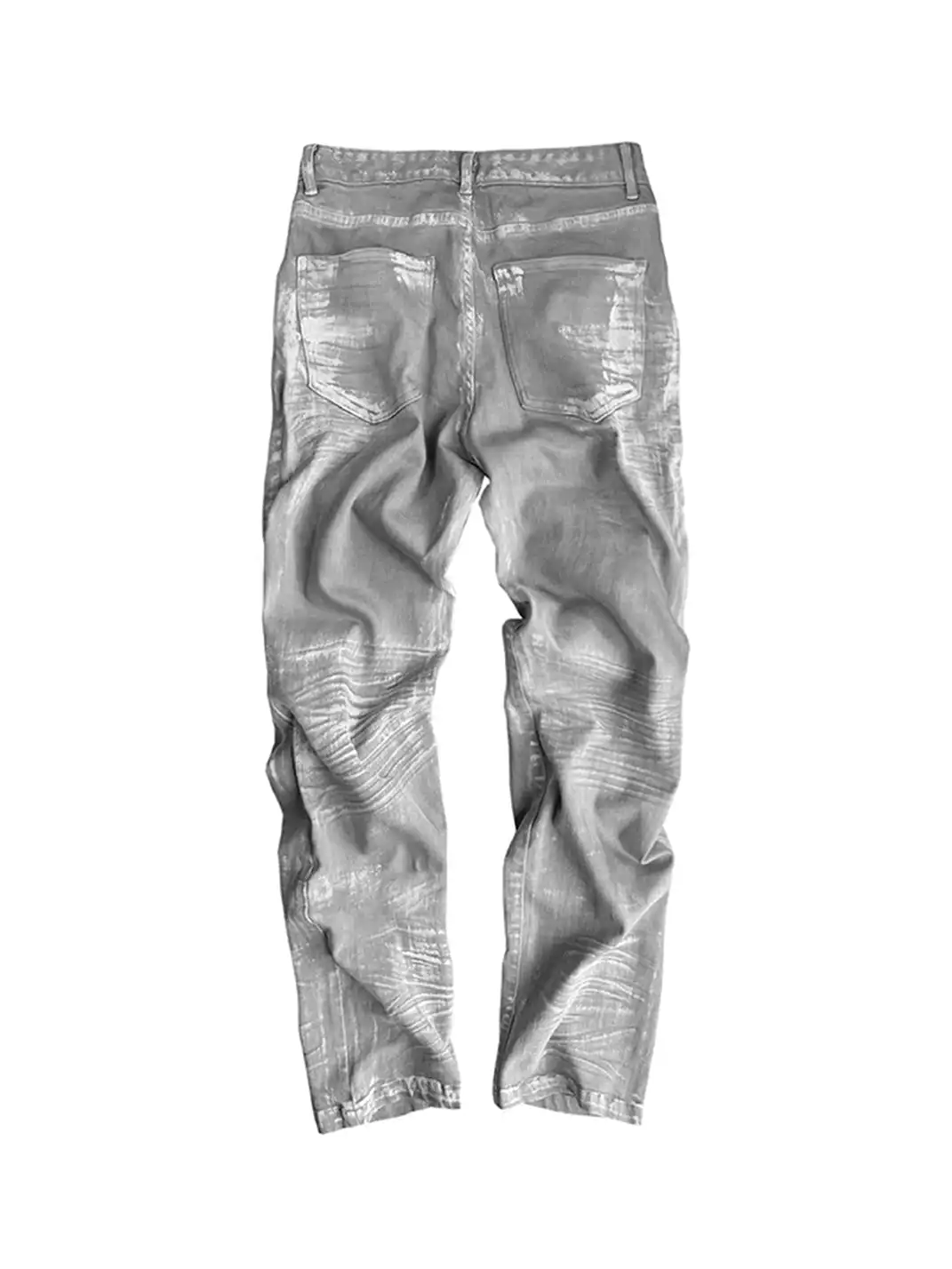 GOJOYJINNI | Milky Resin Waxed 3D Whisker Jeans