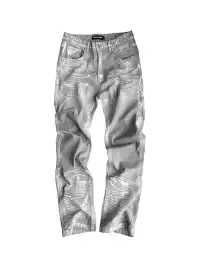 GOJOYJINNI | Milky Resin Waxed 3D Whisker Jeans