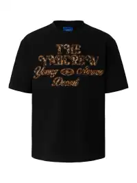 YADcrew | Plush Leopard Patch T-Shirt