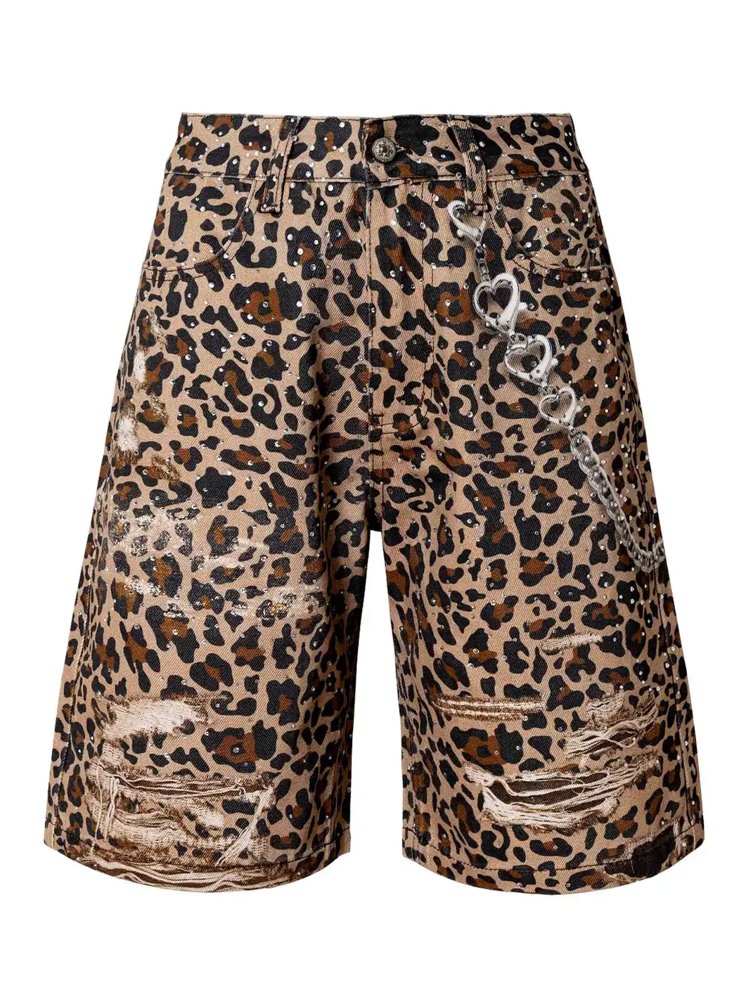 YADcrew | 3D Printed Leopard Capri Shorts