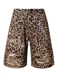 YADcrew | 3D Printed Leopard Capri Shorts