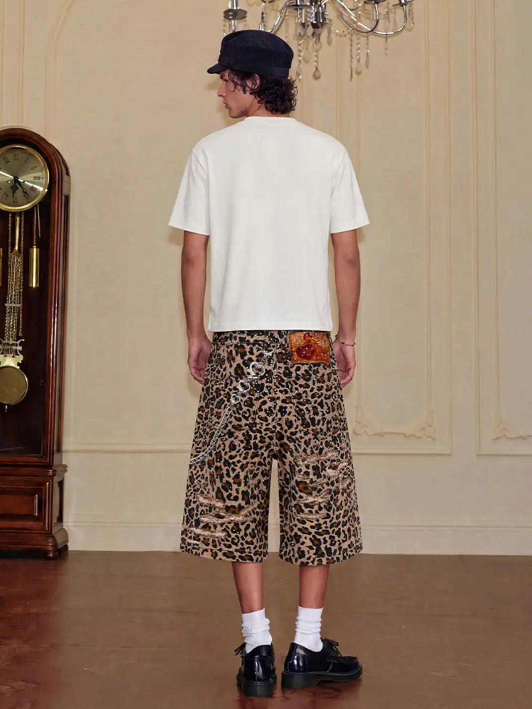 YADcrew | 3D Printed Leopard Capri Shorts