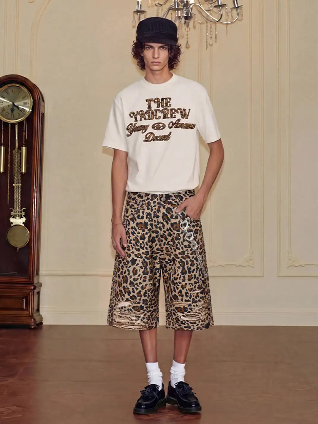 YADcrew | 3D Printed Leopard Capri Shorts