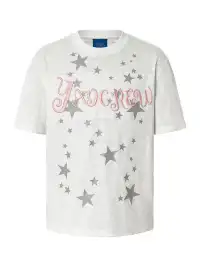 YADcrew | Glitter Star Print 3D Embroidery T-Shirt
