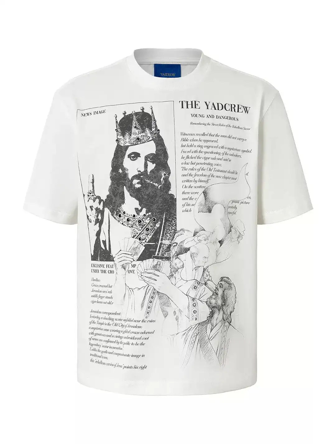 YADcrew | Figure Rhinestone Creative Print T-Shirt