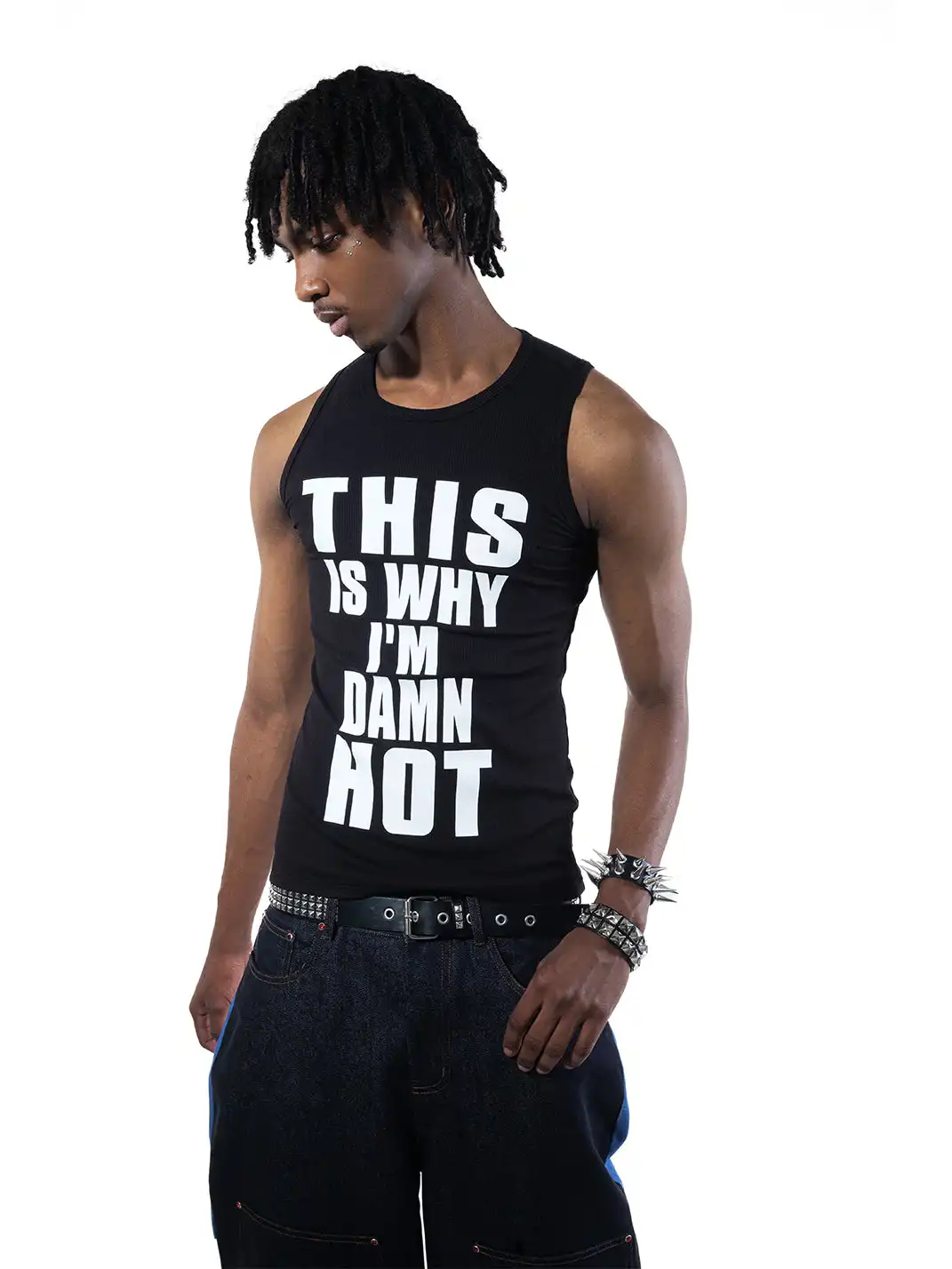 ArtByTastybabe | āThatās Why Iām Hotā Slogan Tank Top
