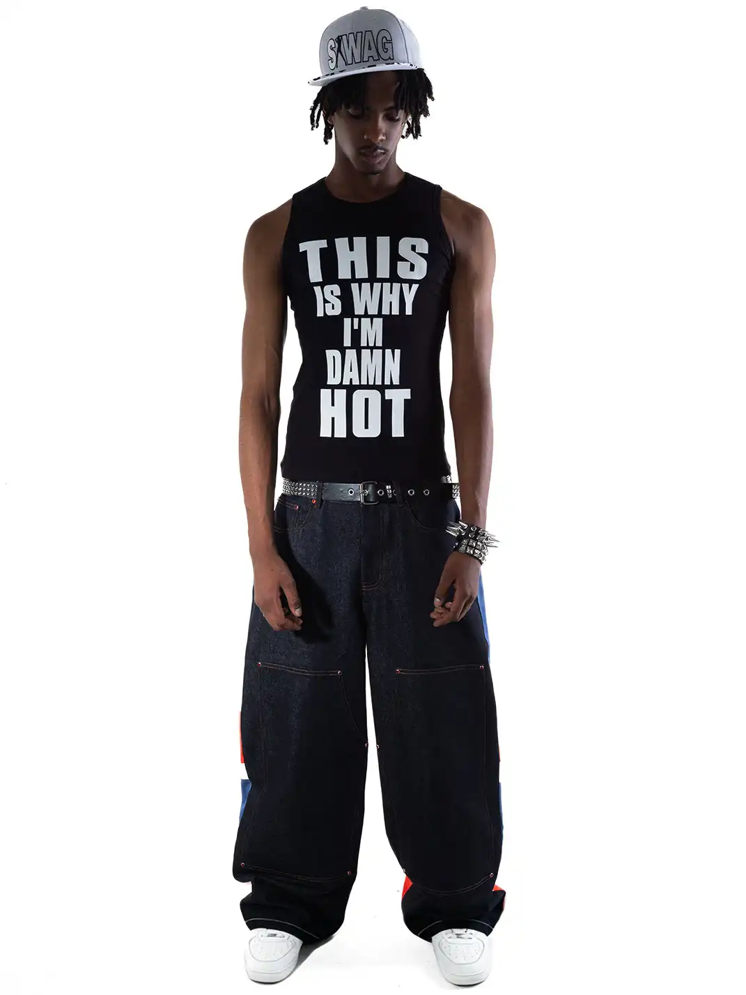 ArtByTastybabe | āThatās Why Iām Hotā Slogan Tank Top