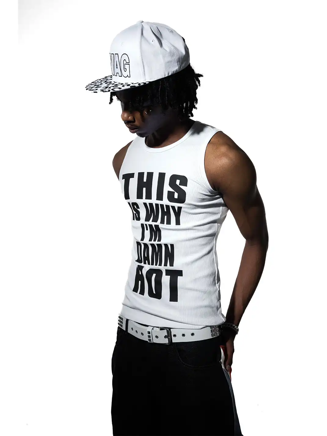 ArtByTastybabe | āThatās Why Iām Hotā Slogan Tank Top