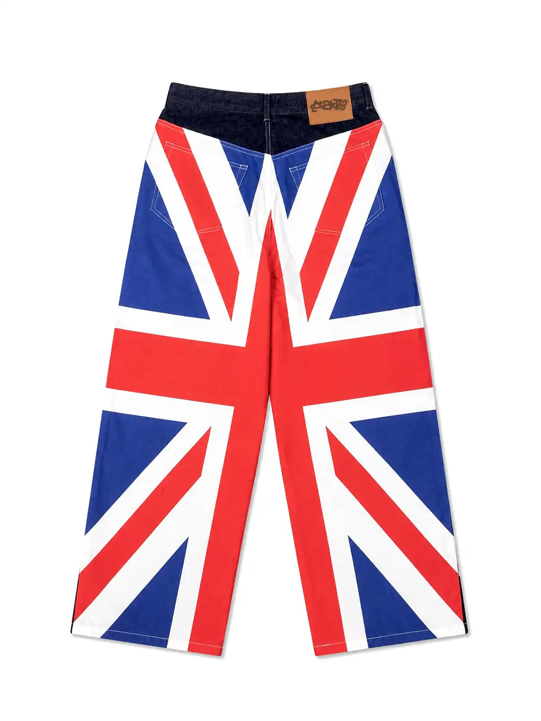 ArtByTastybabe | Original Denim Union Jack Print Double-Knee Carpenter Jeans