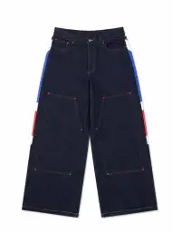 ArtByTastybabe | Original Denim Union Jack Print Double-Knee Carpenter Jeans