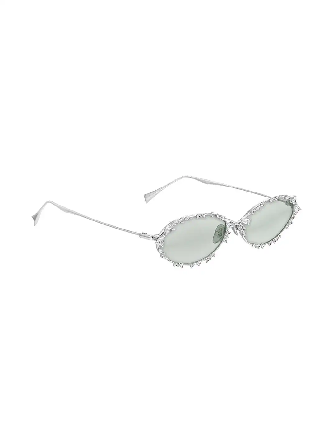 YVMIN | Rhinestone Encrusted Metal Frame Gemstone Sunglasses