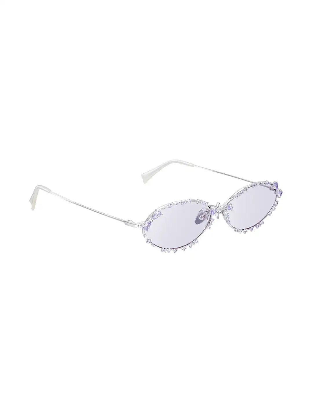 YVMIN | Rhinestone Encrusted Metal Frame Gemstone Sunglasses