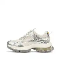 SMILEY | Metallic Mesh Air Cushion Platform Dad Sneakers