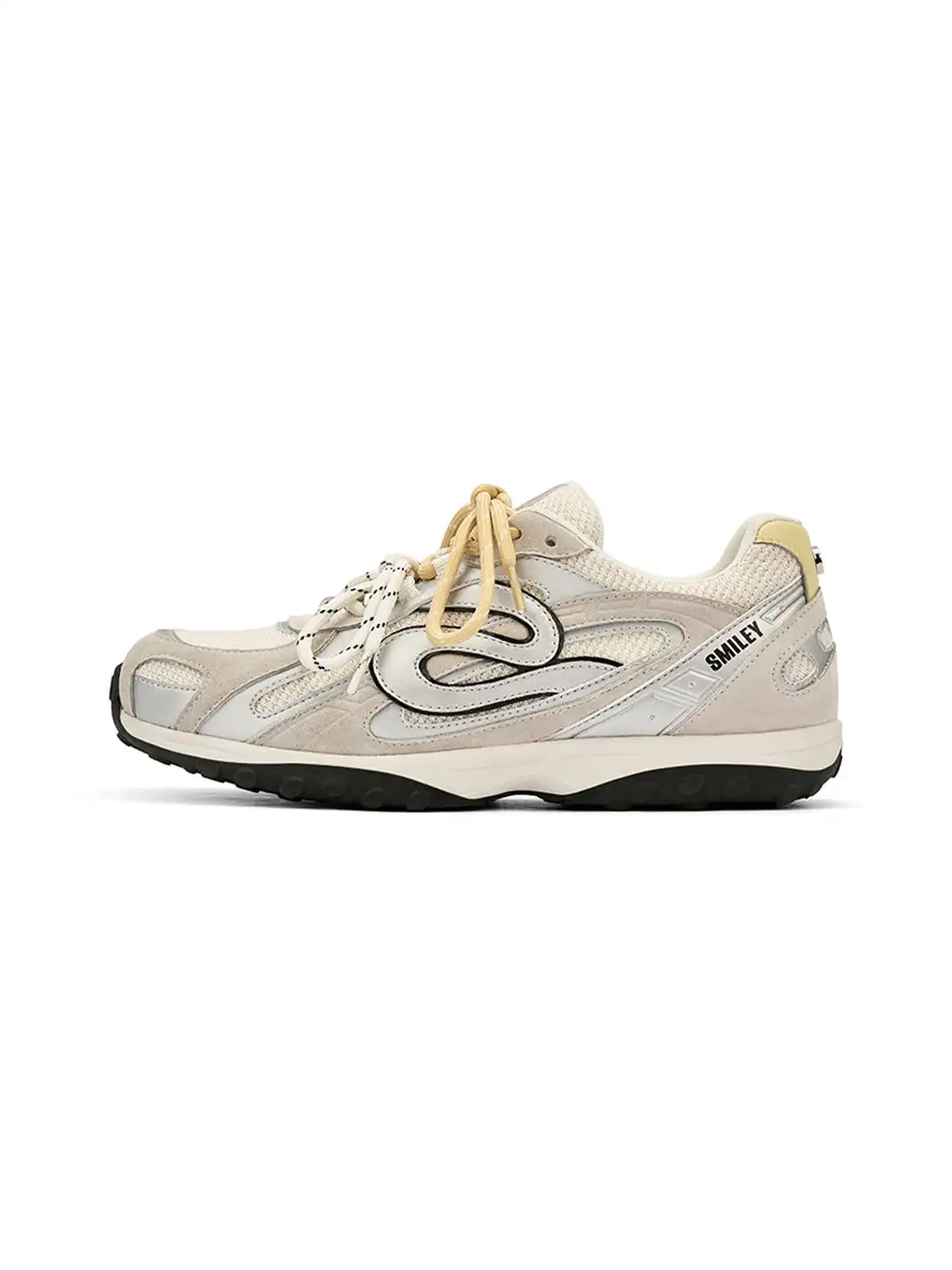 SMILEY | Mesh Suede Panel Retro Running Sneakers