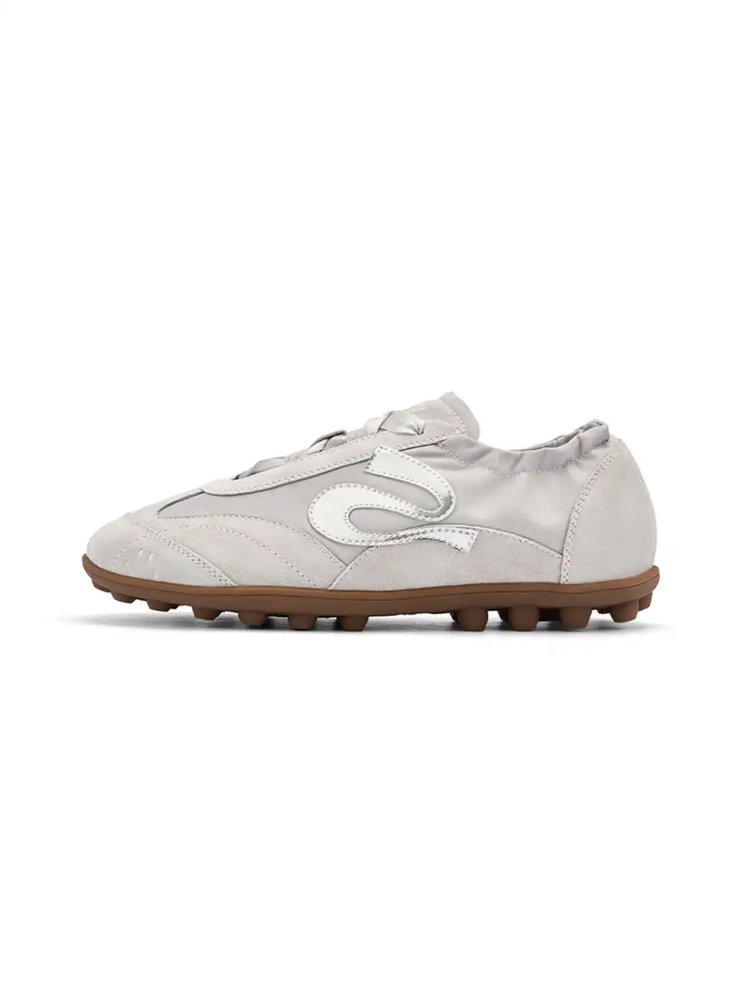 SMILEY | Suede Satin Mix Retro Soccer Sneakers