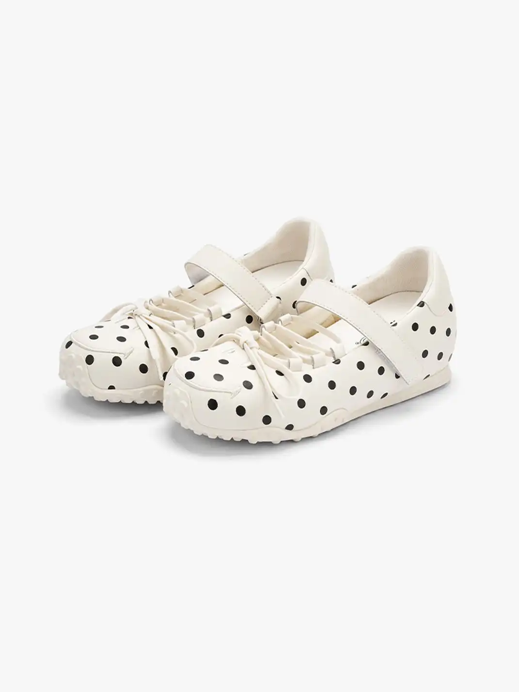 SMILEY | Polka Dot Bow Ballet Flats