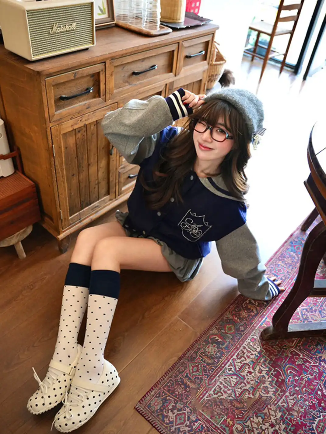 SMILEY | Polka Dot Bow Ballet Flats