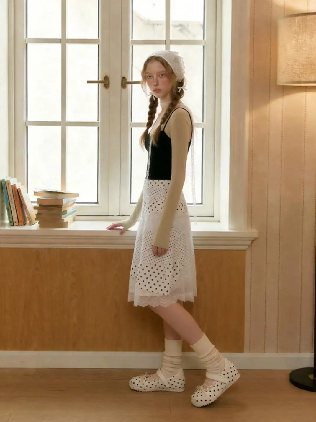 SMILEY | Polka Dot Bow Ballet Flats