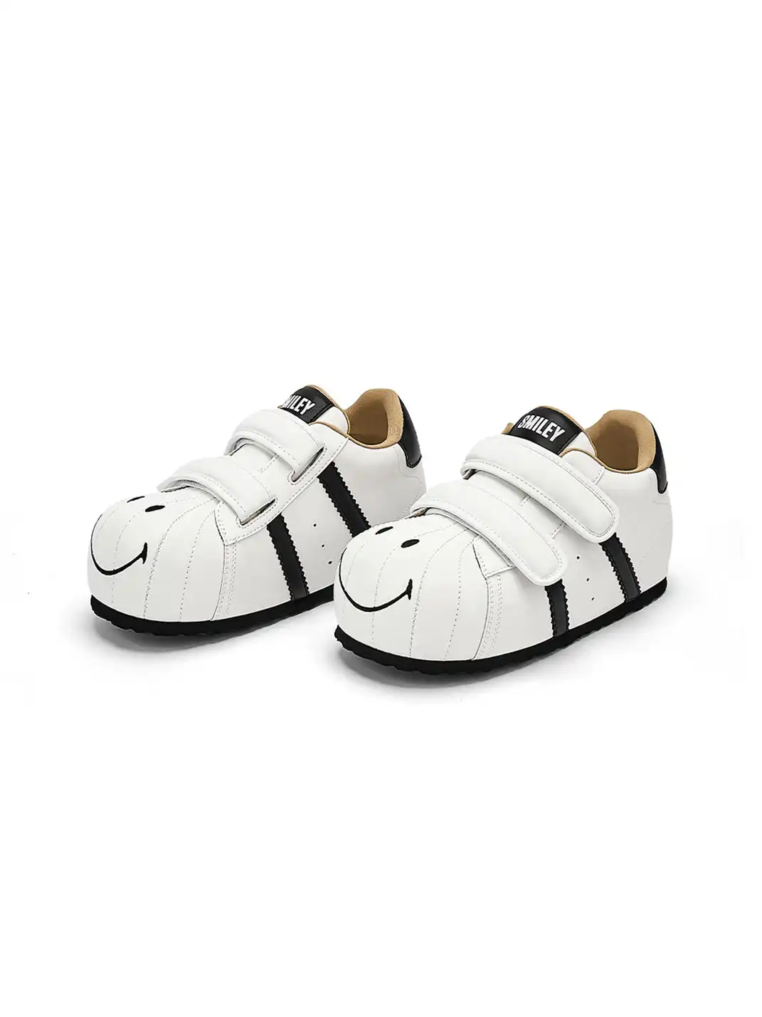 SMILEY | Double Velcro Strap Color Block Casual Sneakers