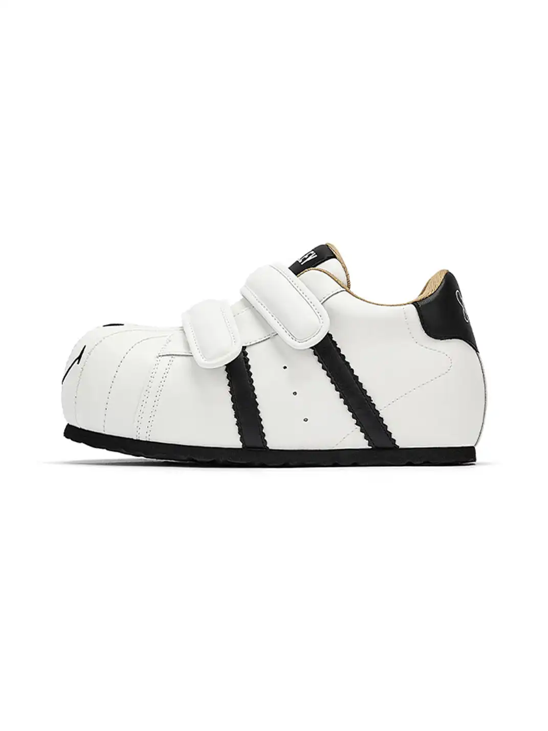 SMILEY | Double Velcro Strap Color Block Casual Sneakers