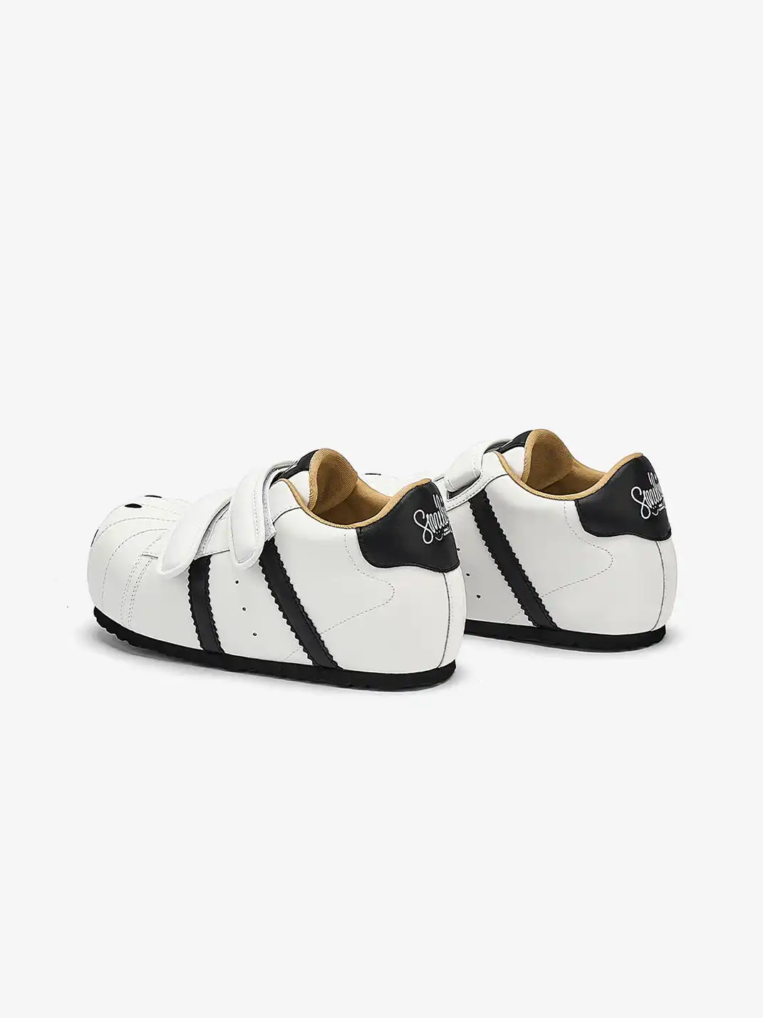 SMILEY | Double Velcro Strap Color Block Casual Sneakers