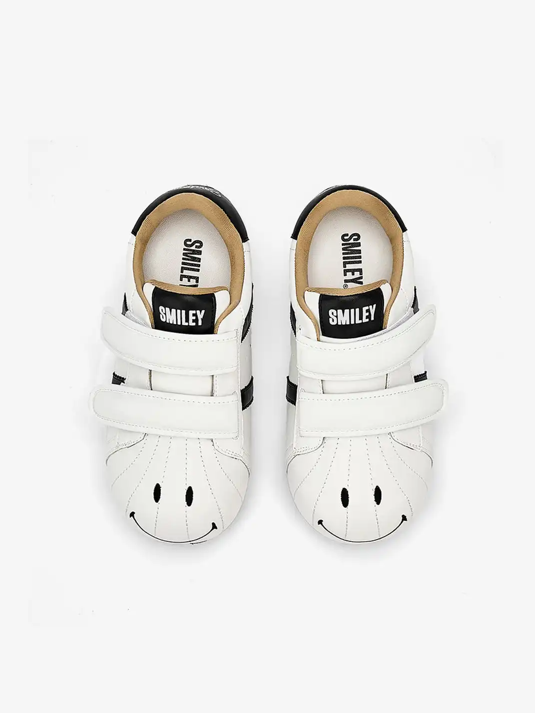 SMILEY | Double Velcro Strap Color Block Casual Sneakers