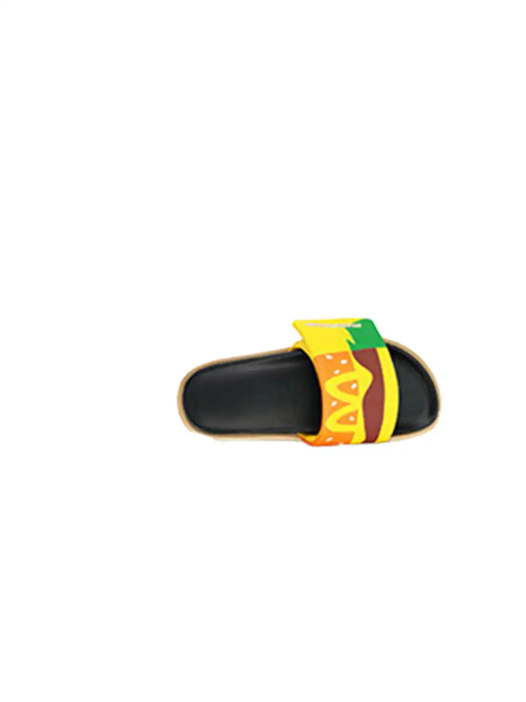 KAALIXTO | Hamburger Print Metal Logo Platform Slide Sandals