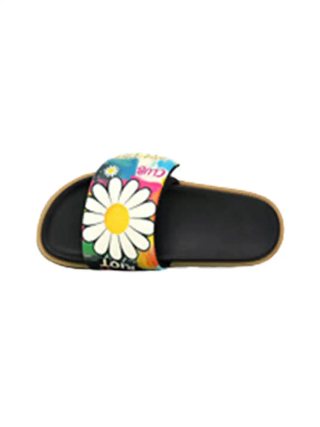 KAALIXTO | Daisy Rainbow Graffiti Printed Slide Slippers
