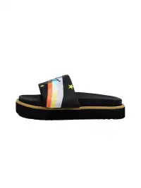 KAALIXTO | Daisy Rainbow Graffiti Printed Slide Slippers