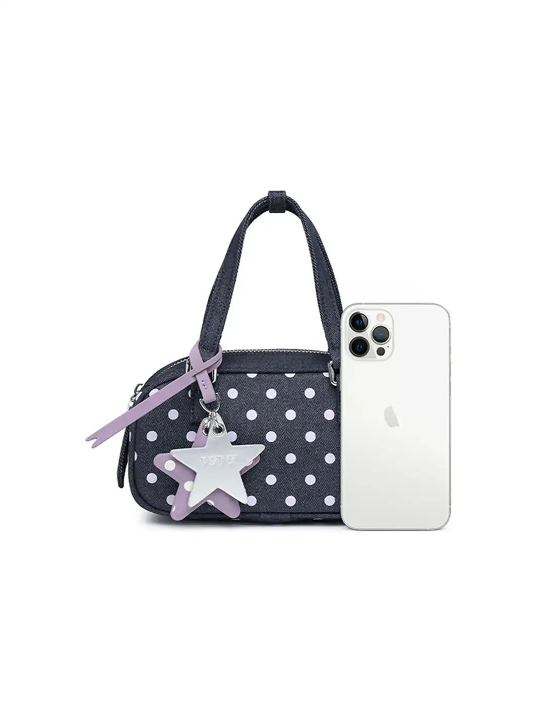 VFVF | Polka Dot Denim Mini Handbag