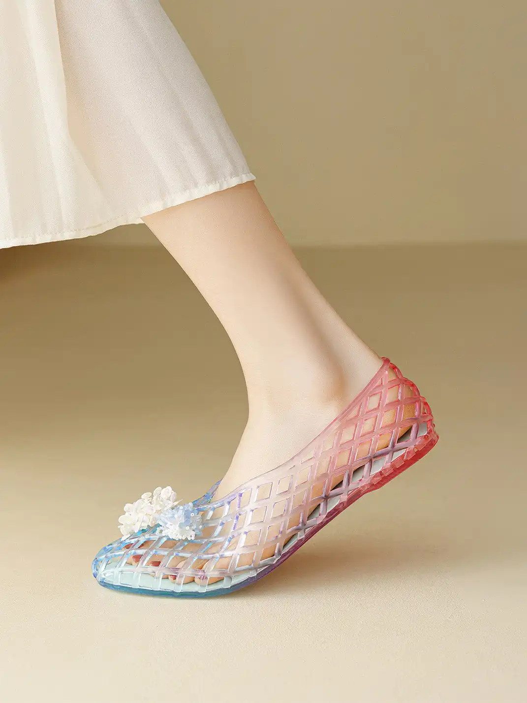 Agsdon | Gradient Hollow Jelly Flats