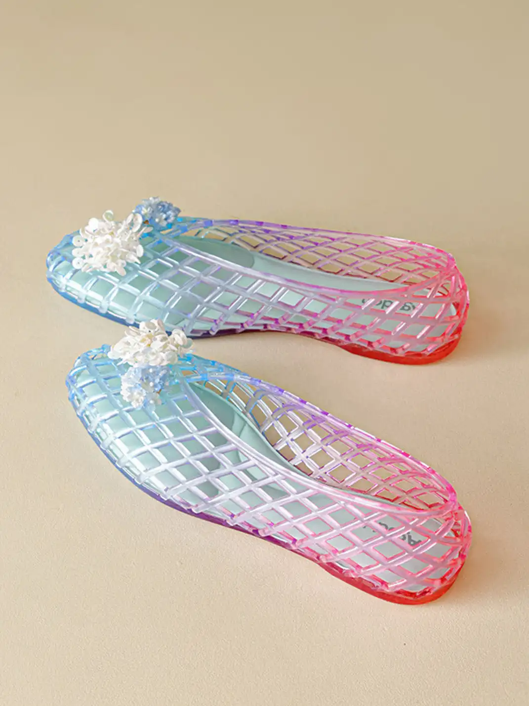 Agsdon | Gradient Hollow Jelly Flats