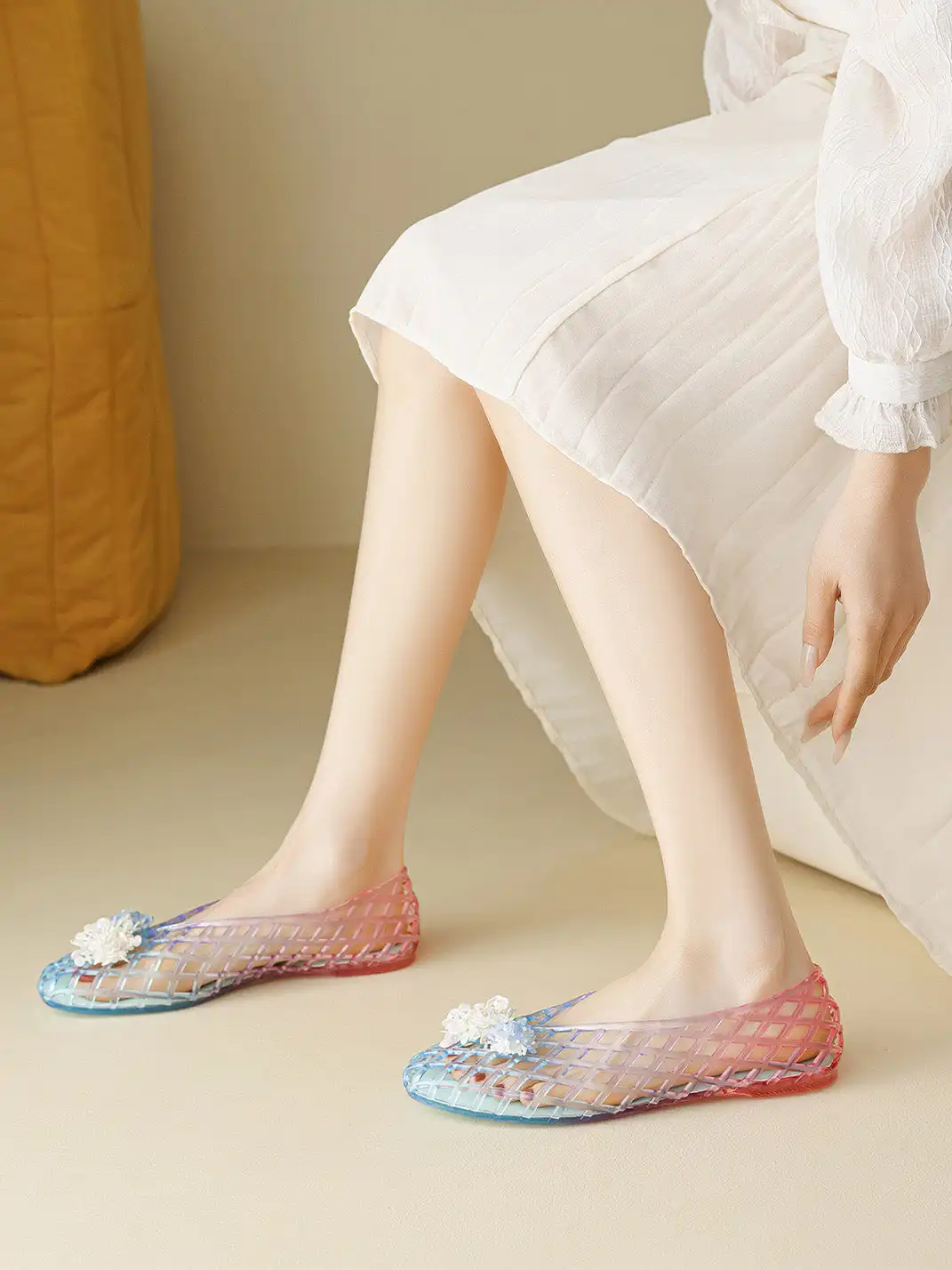 Agsdon | Gradient Hollow Jelly Flats