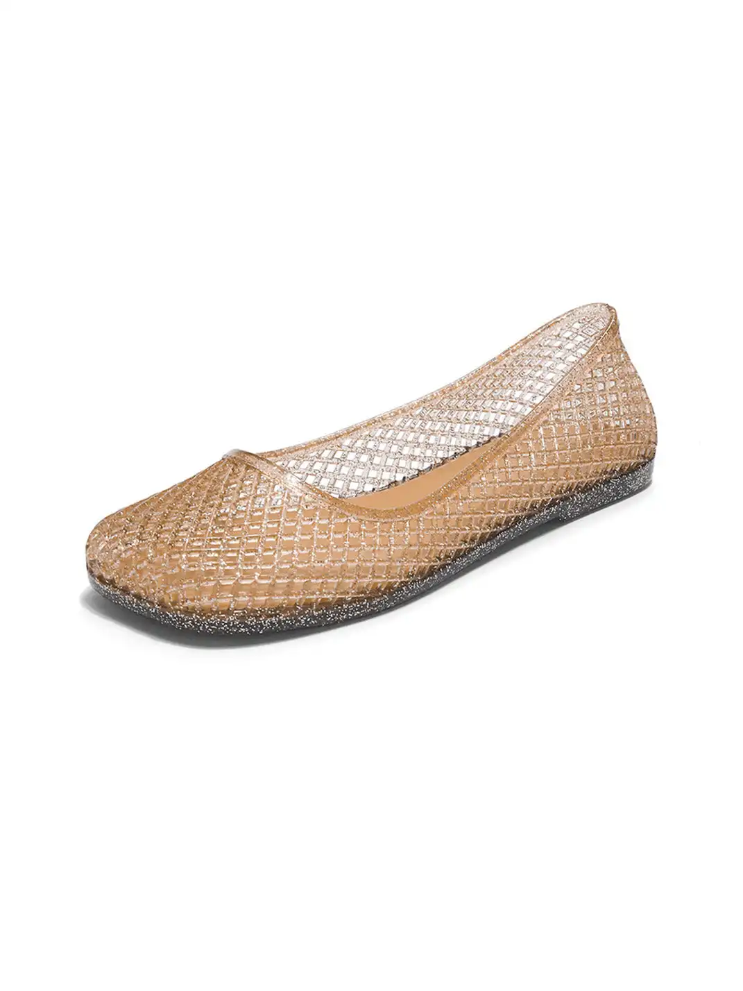 Agsdon | Glitter Mesh Jelly Flats