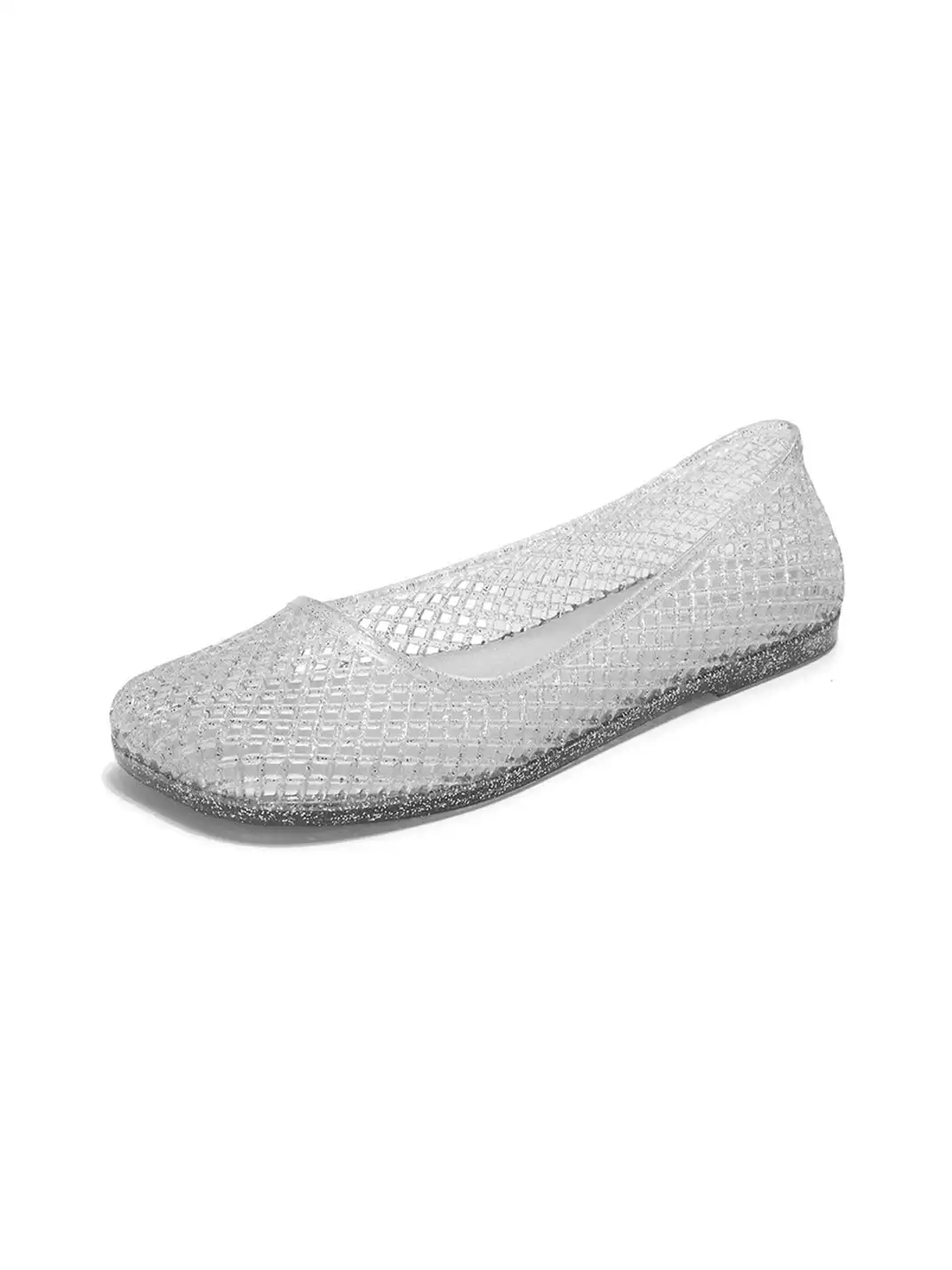 Agsdon | Glitter Mesh Jelly Flats