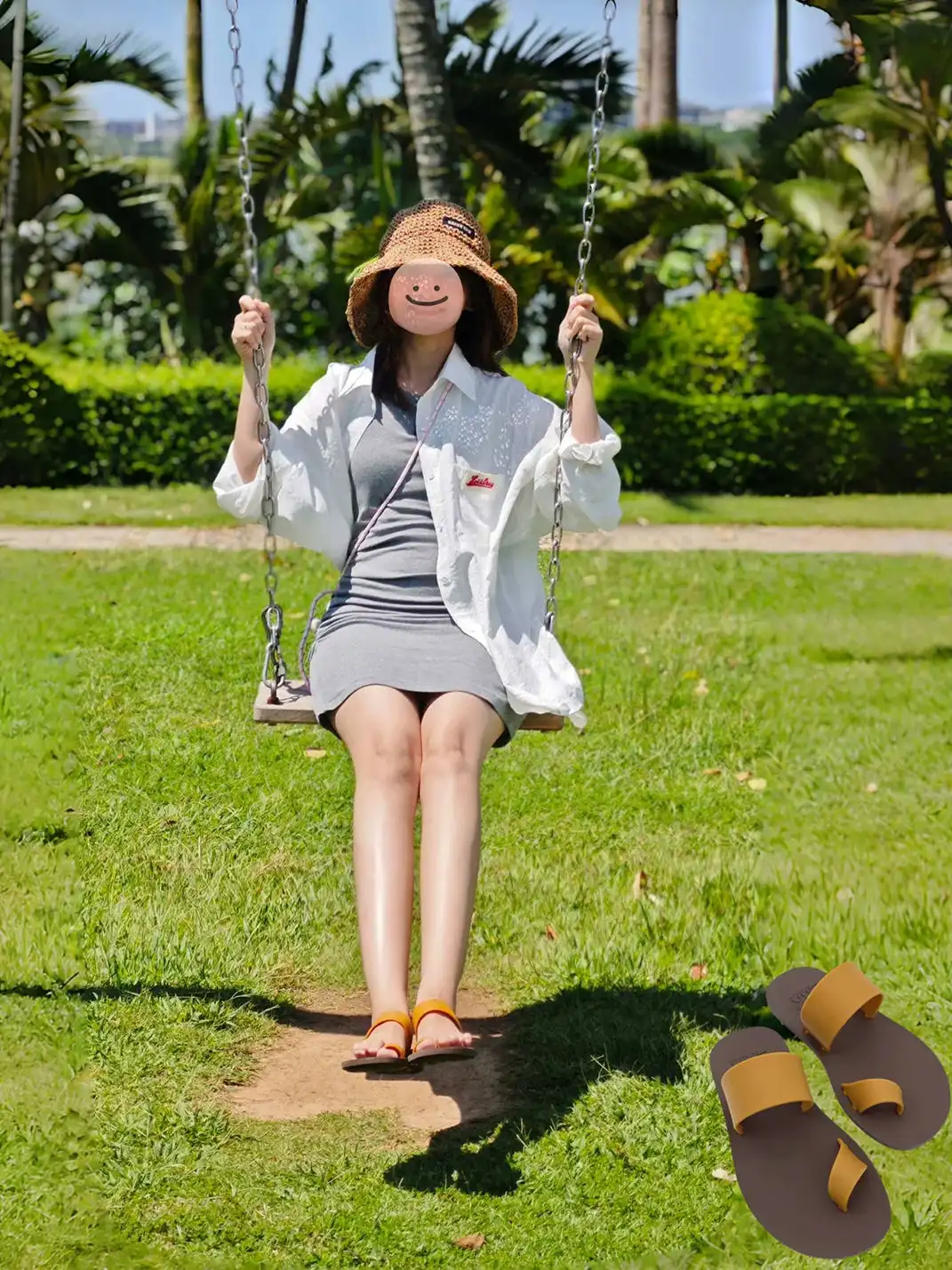 Biin | Rubber Split Toe Flip Flop Slippers
