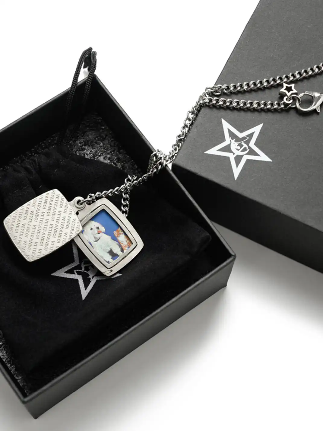 VETERANBOI | Pet Portrait Photo Frame Pendant Necklace