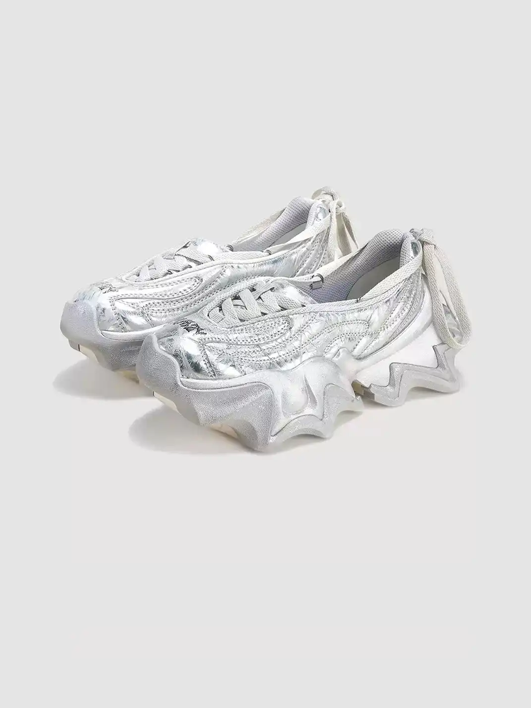 XMZY | Irregular Jagged Platform Mary Jane Sneakers