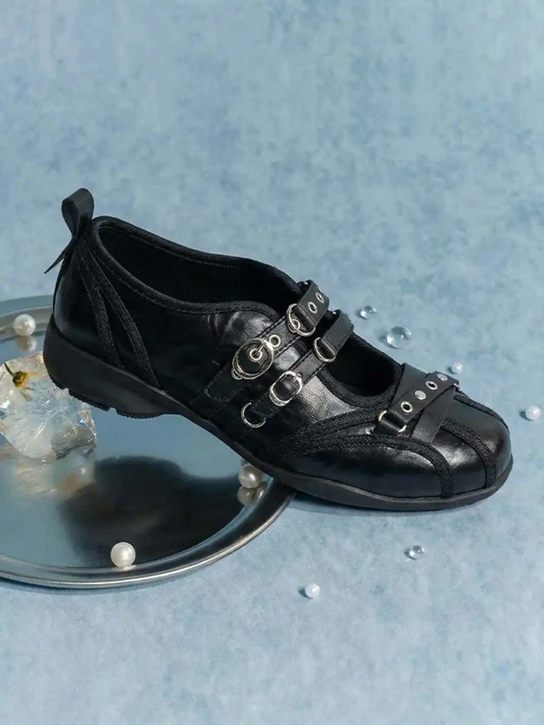 Mule Donkey | Shallow Cut Punk Flat Mary Jane Shoes
