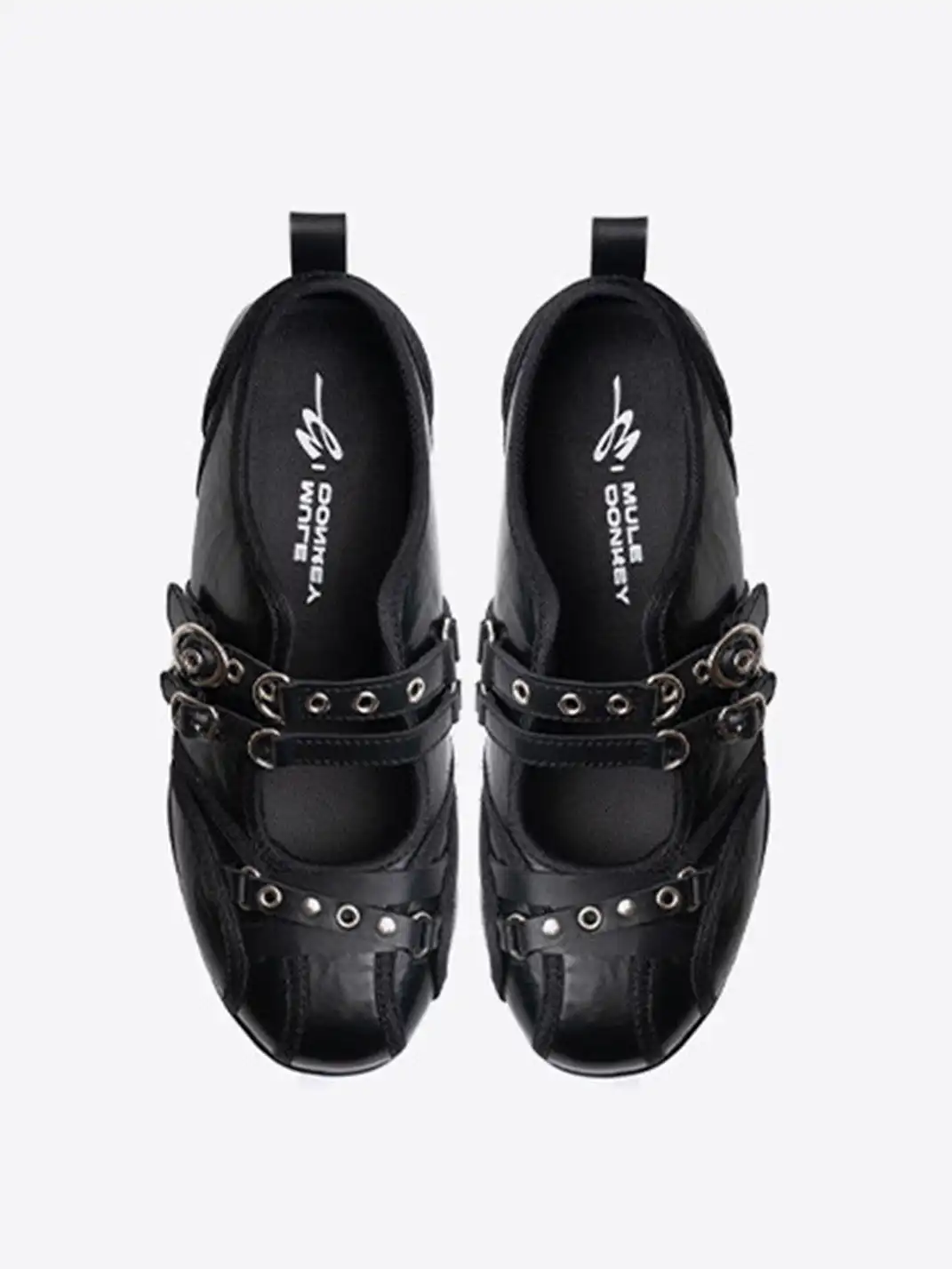 Mule Donkey | Shallow Cut Punk Flat Mary Jane Shoes